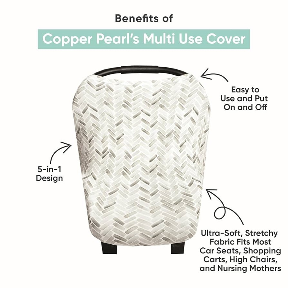 Copper Pearl Multi-Use Cover: Car Seat, Nursing, and Stroller Cover for Sun - Picture 4 of 9